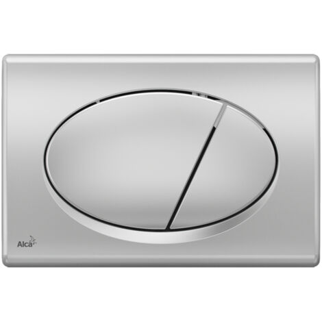 Alca Plaque de commande double touche, Chrome mat (M72)