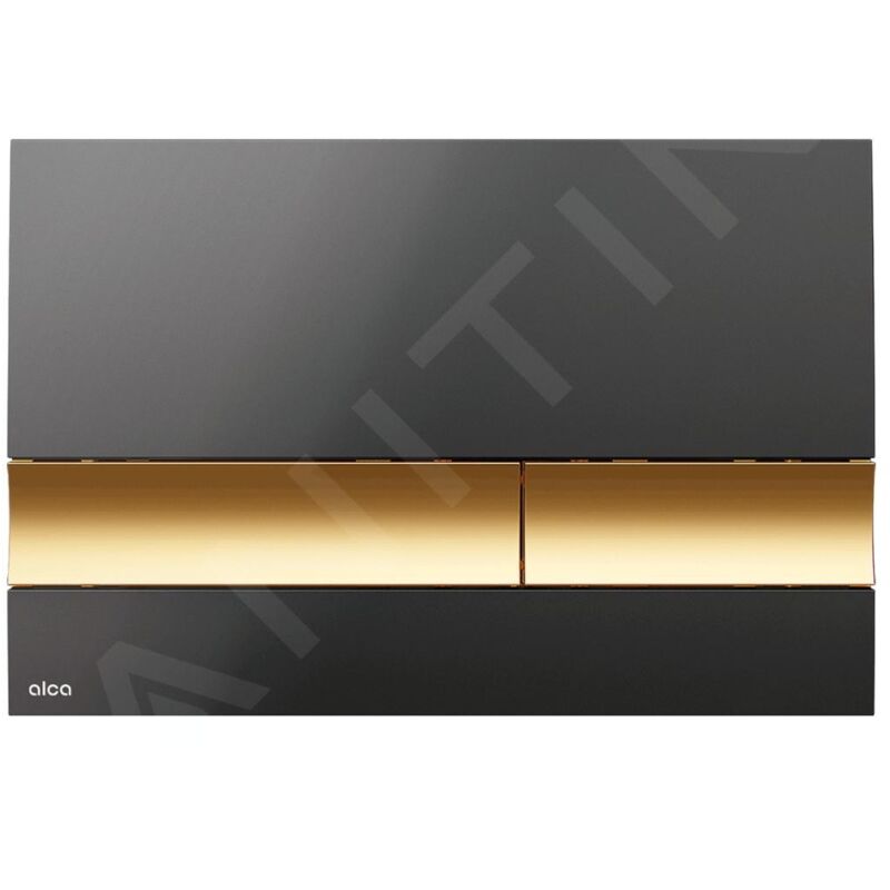 Alcadrain Plaques de commande - Plaque de déclenchement, noir/or M1728-5