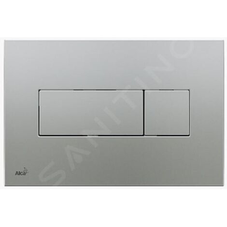 Alca Plaque de commande double touche pour WC suspendu, Chrome mat (M372)