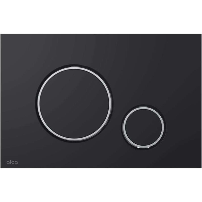 Drain Thin - Contrôle affleurant, antibactérien, noir mat/chrome brillant M778 - Alca