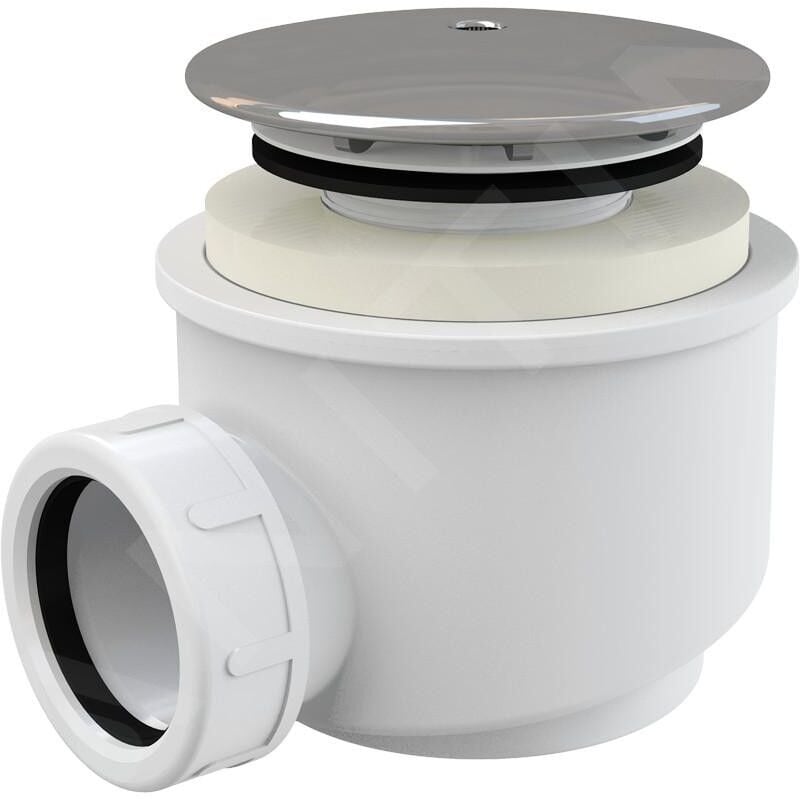 Alcaplast - Alcadrain Siphons de baignoire - Kit d'écoulement pour receveurs de douche, écoulement latéral, chromé A47CR-60