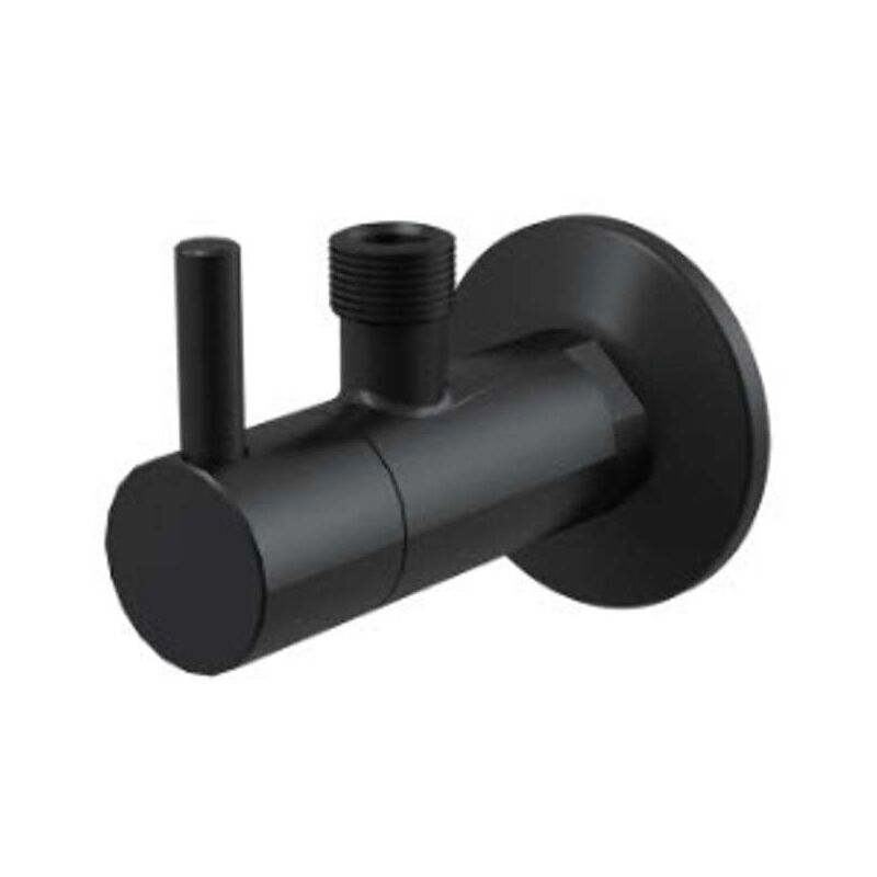 Alcadrain Tapkraan - Vanne d'angle avec filtre 1/2 'x 3/8', noir/mat ARV001-BLACK