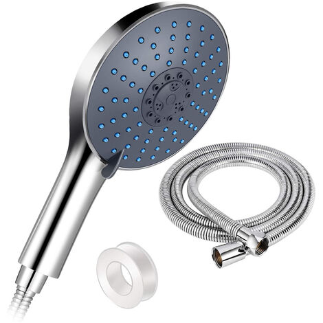 RHAFAYRE Alcachofa de ducha LED, cabezal de ducha de alta presión con  cambio automático de 7
