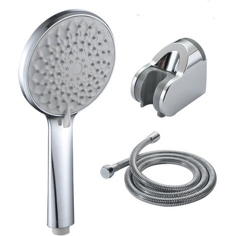 Alcachofa de ducha de alta presión con manguera de 1,5 m, ducha de baño con 6 modos de ducha de mano, cromo (ABS)