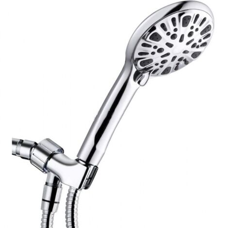 Alcachofa de ducha, ducha de baño con 9 modos de ahorro de agua a alta presión (ducha individual plateada)