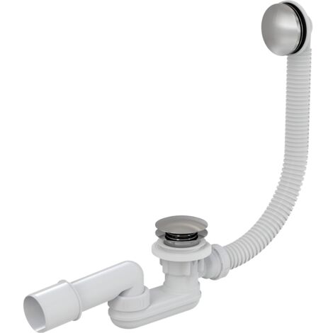 Alcadrain Ablaufgarnituren - Badewannen-Ab- und Überlaufgarnitur, Länge 570 mm, Click-Clack, chrom A507CKM