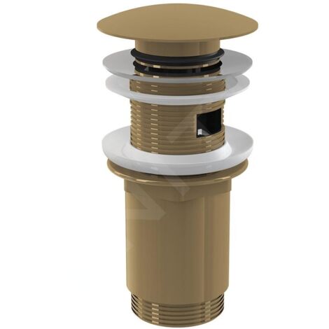 Alcadrain Accessoires - Sortie de lavabo, ClickClack, or brossé mat A392-G-B
