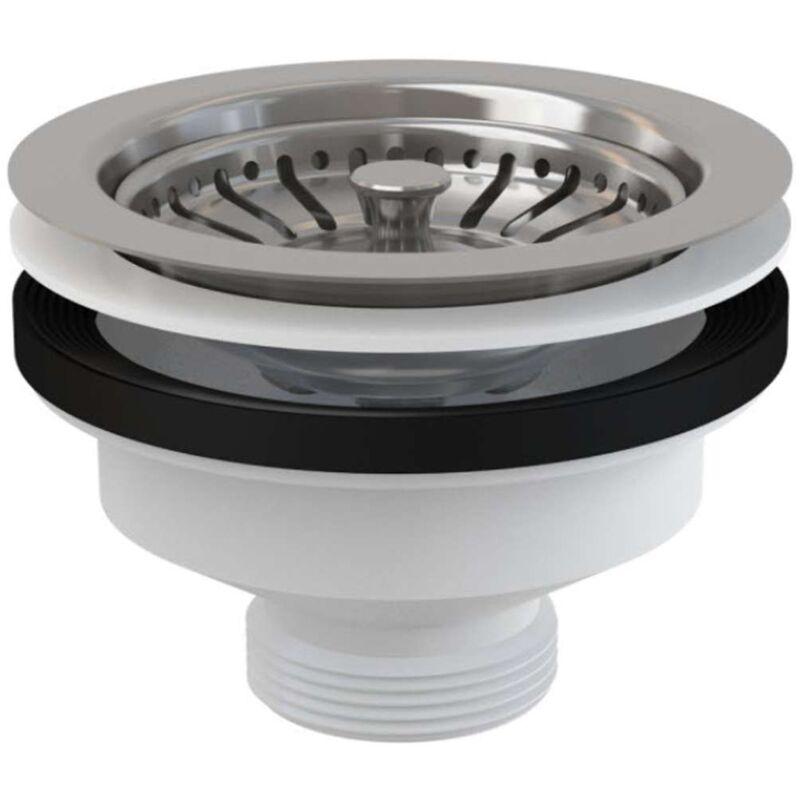 Alcadrain Accessoires - Sortie d'évier 6/4', grille en acier inoxydable A37