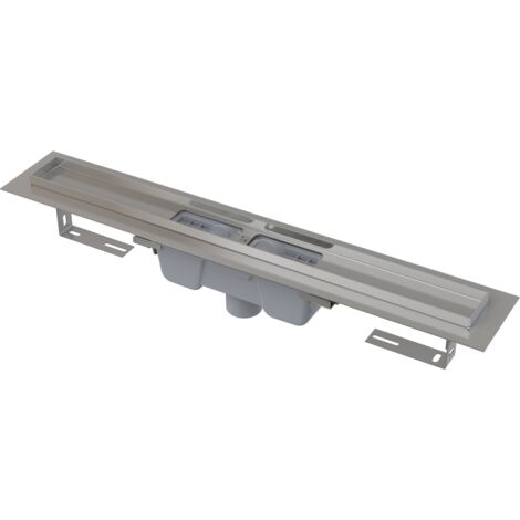 Alcadrain APZ1001 Duschrinne mit Rand für den perforierten Rost, Abfluss senkrecht 650 mm