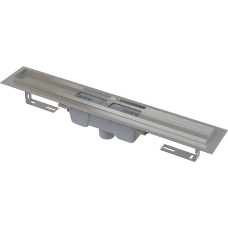 Alcadrain APZ1001 Goulotte de douche avec rebord pour la grille perforée, évacuation verticale 1150 mm