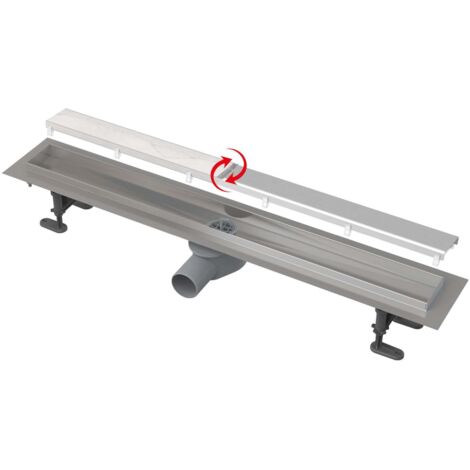 AlcaDrain APZ13 DOUBLE Duschrinne mit doppelseitigem Rost 850