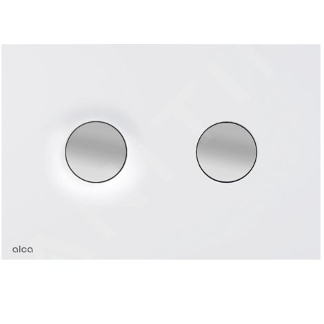 Alcadrain Dot.Dot. - Commande affleurante, blanc mat/chrome M1976-2