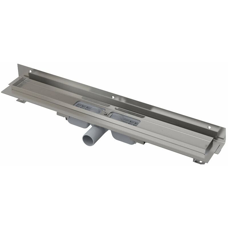 Nici - Alcadrain Système de drainage - Douchegoten - Caniveau de douche Flexible Low 95 cm, avec collier ajustable au mur, acier inoxydable APZ104-950