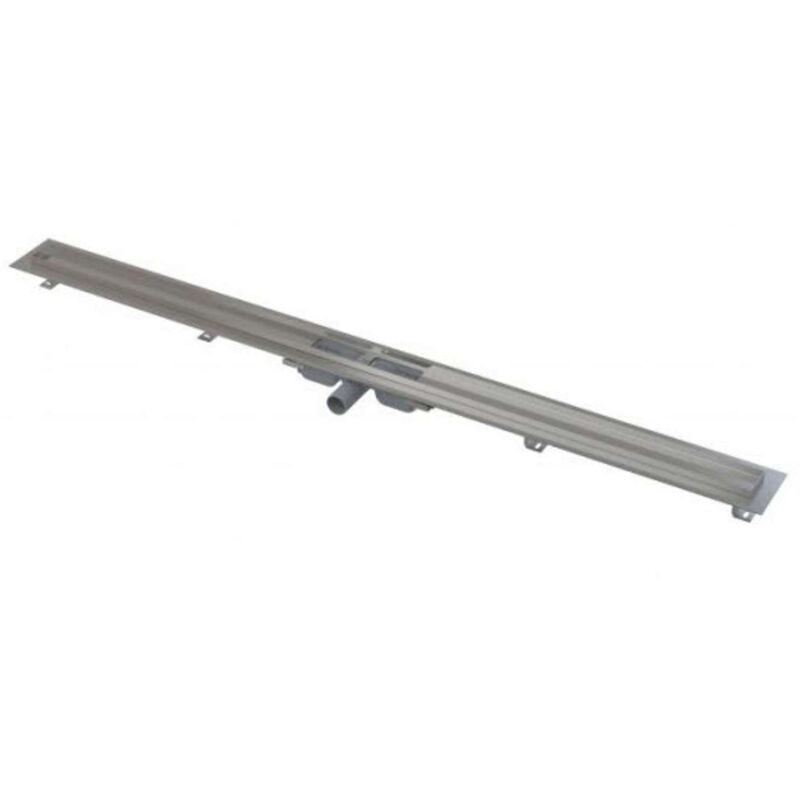 Alcadrain - Système de drainage - Douchegoten - Caniveau de douche Low 145 cm, avec rebord pour grille perforée, inox APZ101-1450