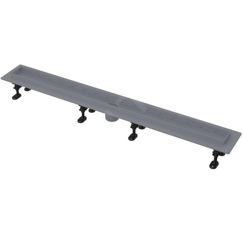 Alcadrain Douchegoten - Caniveau de douche Optimal 650 mm, avec rebord pour grille perforée ou insertion de tuiles, sans