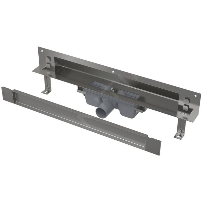 Douchegoten - Système de drainage Spa 650 mm, pour montage mural, couvercle pour l'insertion de carreaux, acier - Alcadrain