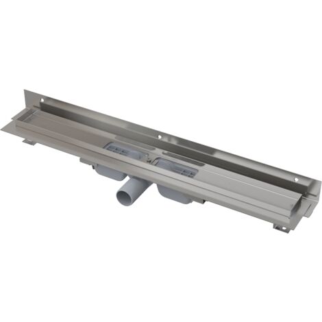 Alcadrain Duschrinnen - Duschrinne Flexible Low 105 cm, mit verstellbarem Kragen zur Wand, Edelstahl APZ104-1050