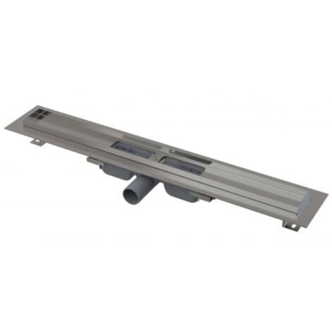 Alcadrain Duschrinnen - Duschrinne Low 115 cm, mit Rand für Lochrost, Edelstahl APZ101-1150
