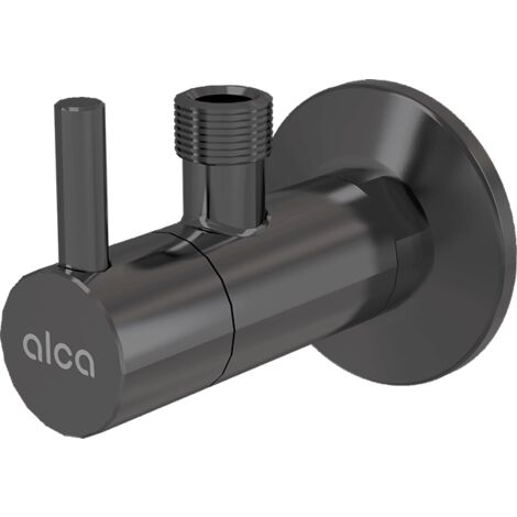 alcadrain Eckventil mit einem Filter 1/2"×3/8", GUN METAL-Matt gebürstet