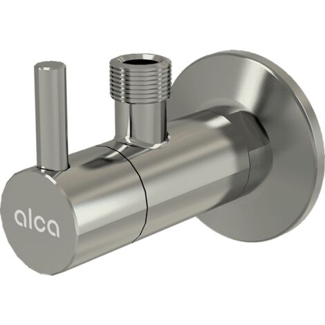 alcadrain Eckventil mit einem Filter 1/2"×3/8", NICKEL-Glanz