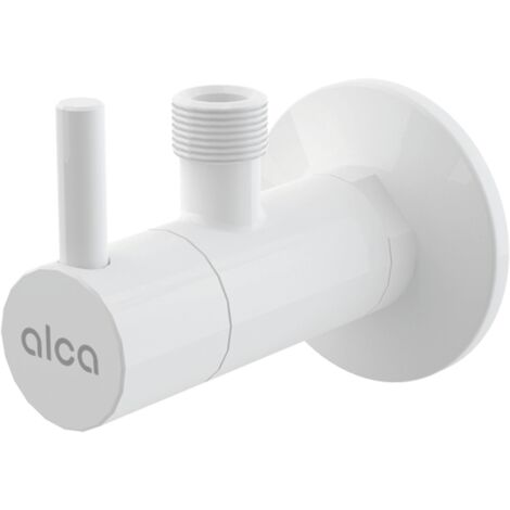 alcadrain Eckventil mit einem Filter 1/2"×3/8", rund, weiß
