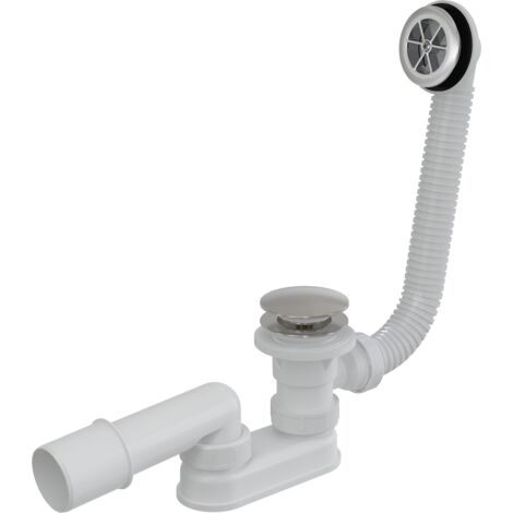 Alcadrain ensemble de vidange CLICK/CLACK pour baignoires avec trop-plein, métal