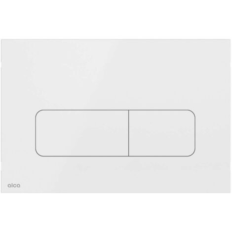 Alcadrain Flat - Plaque de déclenchement, blanc brillant MOON-WHITE