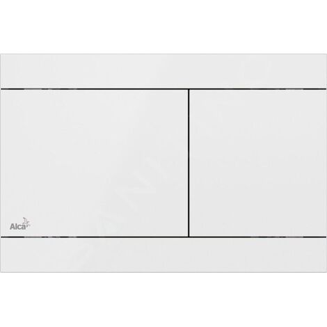 Alcadrain Flat - Plaque de déclenchement, inox/blanc brillant FUN-WHITE