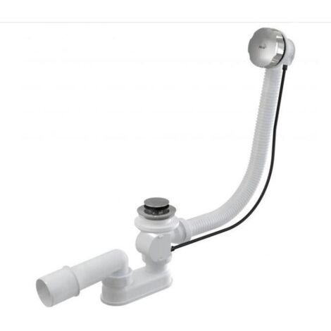 Alcadrain Garnitures de vidage - Garniture de vidange et de trop-plein pour baignoire, longueur 570 mm, chrome A55K