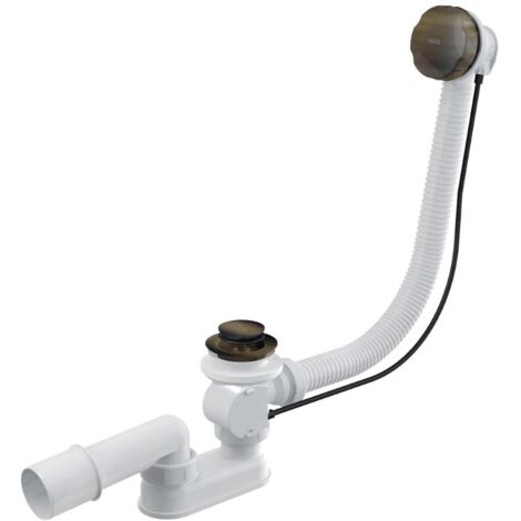 Alcadrain Garnitures de vidage - Kit vidange et trop-plein baignoire, longueur 570 mm, bronze antique A55ANTIC