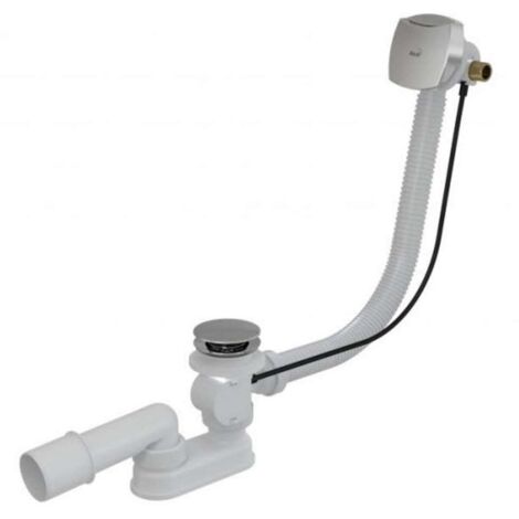Alcadrain Garnitures de vidage - Kit vidange et trop-plein de baignoire avec remplissage, longueur 570 mm, métal A564KM1