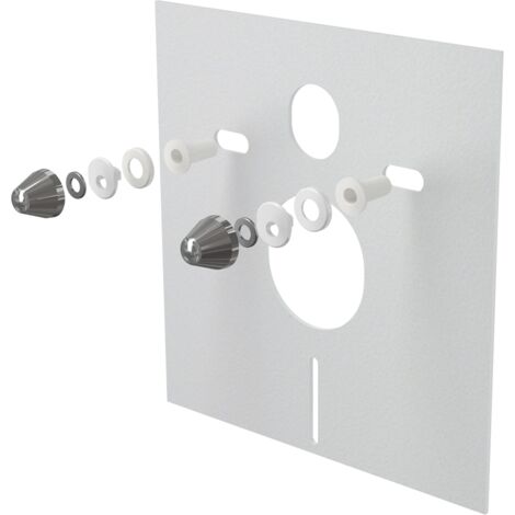 alcadrain Schallschutz für Wand-WC und Bidet mit Zubehör und Chromabdeckung
