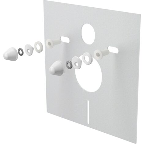 alcadrain Schallschutz für Wand-WC und Bidet mit Zubehör und Weißabdeckung