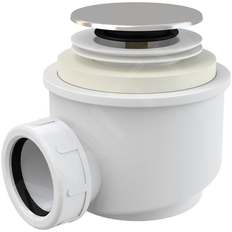Alcadrain - Siphons de baignoire - Kit de drainage pour plateaux, Click-Clack, chrome A466-50