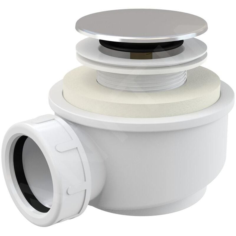 Alcadrain - Siphons de baignoire - Kit de drainage pour plateaux, Click-Clack, chrome A476