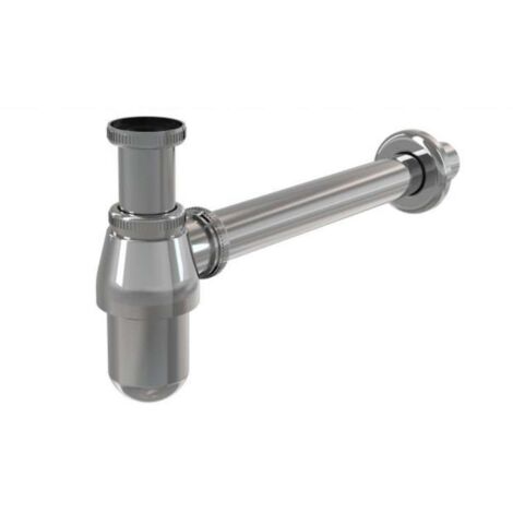 Alcadrain Siphons - Siphon de lavabo, diamètre 32 mm avec écrou de trop-plein, métal A431