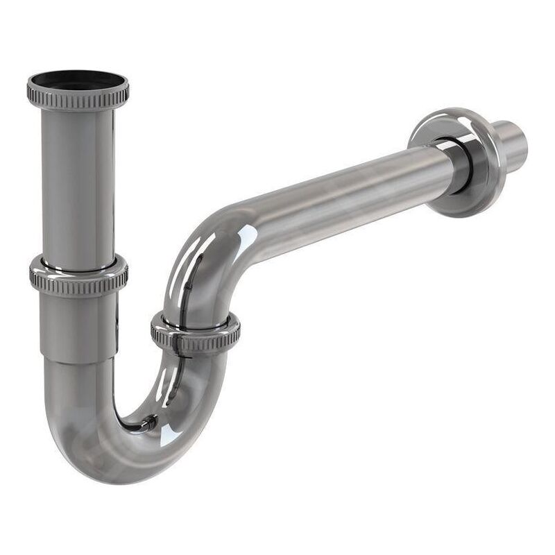 Siphons - Siphon de lavabo, diamètre 32 mm avec écrou de trop-plein, métal A4320 - Alcadrain