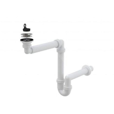 Alcadrain Siphons - Siphon de lavabo, diamètre 40 mm, peu encombrant A413