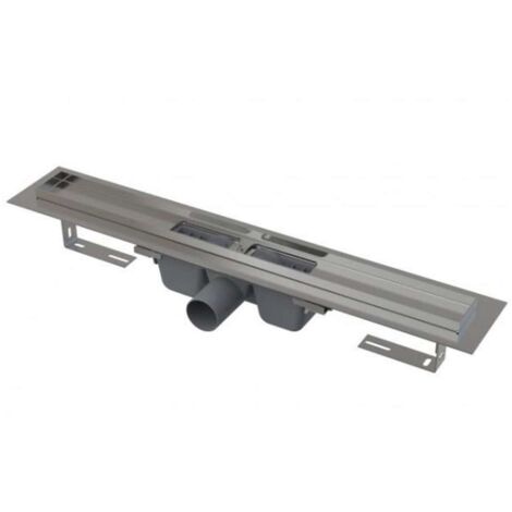Alcadrain Système de drainage - Douchegoten - Caniveau de douche 115 cm, avec rebord pour grille perforée, acier inoxydable APZ1-1150