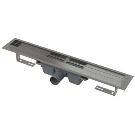 Alcadrain Système de drainage - Douchegoten - Caniveau de douche Professional Low 75 cm, avec rebord pour grille perforée, inox APZ106-750