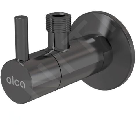 Alcadrain Tapkraan - Vanne d'angle avec filtre, métal brossé mat ARV001-GM-B