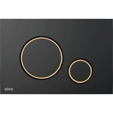Alcadrain WC - Plaque de commande M778 -5 Noir Mat / Or Brillant