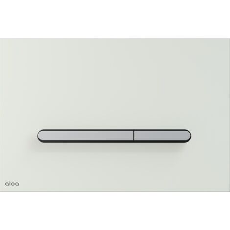 Alcadrain WC - Plaque de commande RAY-GL1200 en verre blanc