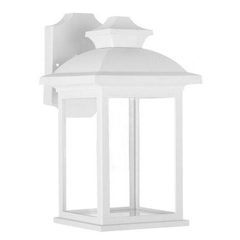 FABRILAMP alcandia lampada da parete per esterni 1xe27 bianco ip44policarbonato 31x17x22,3 cm