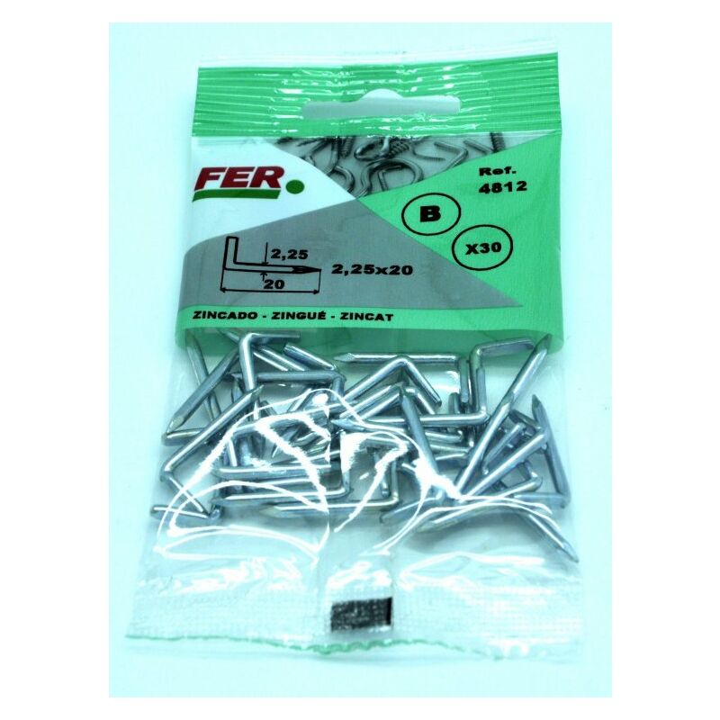 

Alcayata Acero Zincado 2.25X30 Blister
