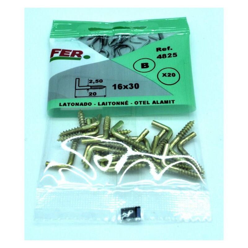 

Industrias Fer - ALCAYATA ROSCA LATONADA 3.9X60 BLISTER