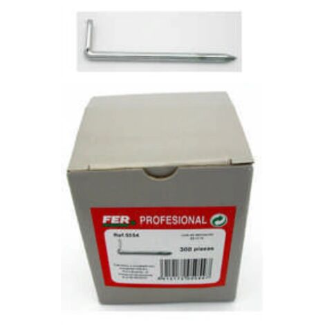 Alcayatas Hardware Acier Zingué 2,9 x 60 (Boîte de 300 unités) 5005