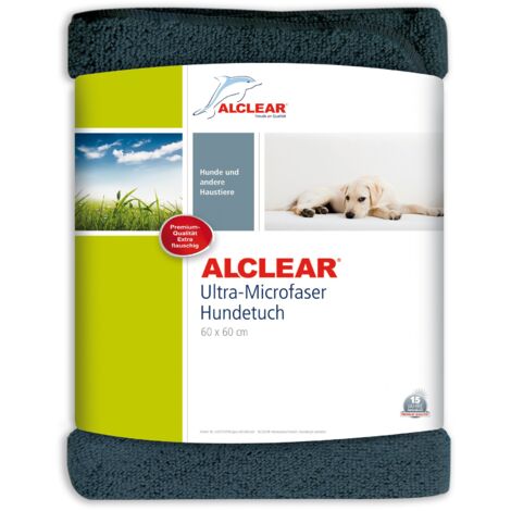 ALCLEAR International A257341 Panno per Pulizia di Cani, Gatti e Animali Domestici, Microfibra Pulente, Morbido, Pulizia di Animali e Pelo, Misura Molto Grande, 60 x 60 cm, Antracite