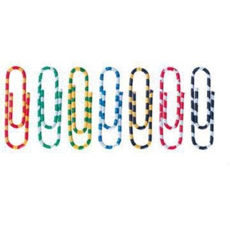 ALCO Büroklammer ALCO Zebra runde Form 28mm Metall kunststoffüberzogen farbig sortiert 100St./Pack.