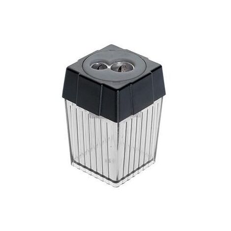 ALCO Doppelspitzdose ALCO 7,8 und 11mm quadratisch Material des Spitzers: Stahl Material desBehälters: Polystyrol rauch/transparent